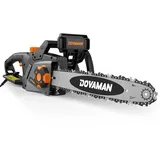 DOVAMAN 2400W Elektro Kettensäge, Werkzeugloses Ein-Schritt-Spannen, 40cm Oregon Schiene und Kette, 15m/s Kettengeschwindigkeit, Automatischer Öler, Mechanische Bremse und 2 Ketten - DCS01A