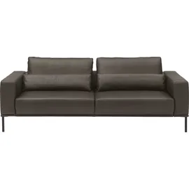 Musterring Couch Leder 3-Sitzer Braun