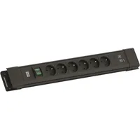 Bachmann Steckdosenleiste 6xUTE 2 m Schwarz 1 St.
