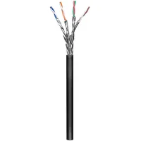 Goobay CAT 6 Outdoor Netzwerkkabel, S/FTP (PiMF), schwarz -