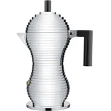 Alessi Pulcina 6 Tassen silber/schwarz