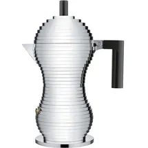 Alessi Pulcina 6 Tassen silber/schwarz