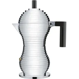 Alessi Pulcina 6 Tassen silber/schwarz