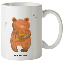 Mr. & Mrs. Panda Tasse Honigbär – Weiß – Geschenk, Grosse Kaffeetasse, Jumbo Tasse, XL Beche, XL Tasse Keramik weiß