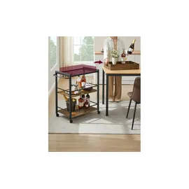 Songmics Servierwagen ¦ braun ¦ Maße (cm): B: 72 H: 86