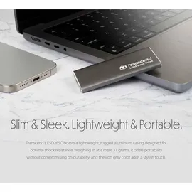 Transcend ESD265C 2 TB USB-C Grau TS2TESD265C