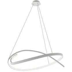 LED Hängeleuchte Pendellampe Metall Weiß dimmbar TRIAC Funktion H 120 cm