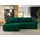 MKS Eckschlafsofa Cubo L Velvet 2-Sitzer Schwarz