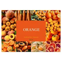 Calvendo ORANGE - Gemüse und Obst -Vitaminreich (Tischkalender 2026