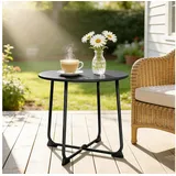 Outsunny Gartentisch Ø 50 x 45,5 cm Grau