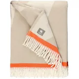 Musterring Waves Kuscheldecke 140 x 200 cm Beige/Orange/Weiß