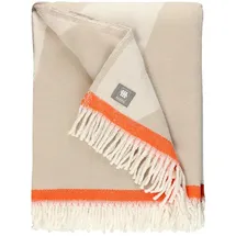 Musterring Waves Kuscheldecke 140 x 200 cm Beige/Orange/Weiß