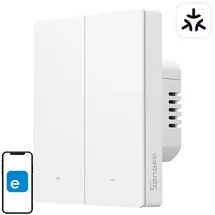 Sonoff M5-2C-80W WiFi Matter smart wall switch (2-channel for frame)