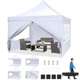 TOOLUCK Faltpavillon 3X6, Pavillon 3x6m Wasserdicht Stabil Winterfest, Faltbar Partyzelt mit 6 Seitenwänden & 4 Sandsack Pop up Gartenpavillon Anti-UV für Hochzeiten, Freien, Lichtblau