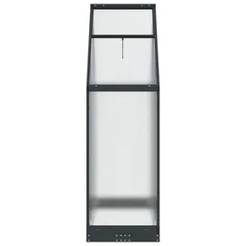 vidaXL Gewächshaus Alu Anthrazit Blankglas 0 mm 1,16 m2