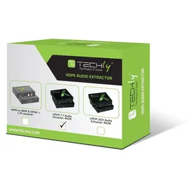 TECHLY HDMI Audio-Extractor LPCM 7,1 4K UHD 3D Schwarz