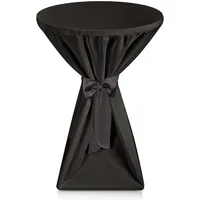 Beautissu Stehtischhusse Premium Schwarz Ø 70 cm