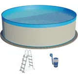 mediPool Stahlwandpool Set rund 350 x 350 x 120 cm inkl. Sandfilteranlage