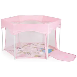 Cangaroo Laufstall Playbox klappbar Matratze Tragetasche Öffnung Reiselaufstall rosa