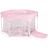 Cangaroo Laufstall Playbox klappbar Matratze Tragetasche Öffnung Reiselaufstall rosa