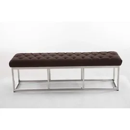 CLP Sitzbank Amun Stoff Edelstahl braun/150 cm