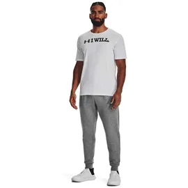 Under Armour Rival Fleece Jogginghose Herren 025 castlerock light heather/white XXL
