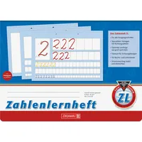 Brunnen Zahlenlernheft Lineatur ZL liniert DIN A4 quer ohne Rand, 16 Blatt