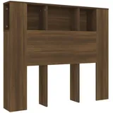 vidaXL Kopfteil mit Ablagen Braun Eichen-Optik 120x18,5x104,5 cm