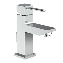 CALVINO Waschtischarmatur mit Zugstange, Wasserhahn Bad mit Ablaufgarnitur Waschbecken, Mischbatterie Waschbecken Chrom