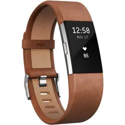 FITBIT fitbit Leder Band, Brown Large für CHARGE2, Braun, ONE SIZE