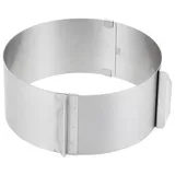 CHG 3305-00 Tortenring mit Skala Höhe: 8,5 cm verstellbar von 16-30 cm, Silber