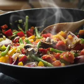 Relaxdays Wokpfanne mit Deckel 30 cm