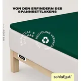 Easy Spannbettlaken für Topper Jersey Elasthan 90 x 190 - 100 x 220 cm green deep