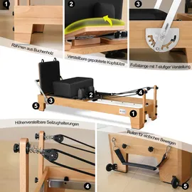 JASPORT Pilates Reformer Schwarz
