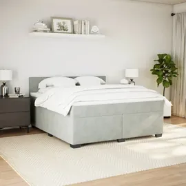 vidaXL Boxspringbett 180 x 200 cm Hellgrau