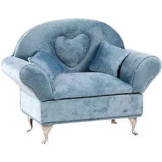 SM SunniMix Schmuckschatulle Sofa, Schmuckkästchen Couch, Exquisit Schmuckbox, Niedliche Schmuckkasten, Schmuckaufbewahrung Couch Tragbar für Schminktisch Halsketten Armbänder Ringe Ohrringe, Blau