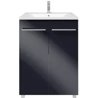 WELLTIME Waschtisch »BAJA«, Badmöbel inkl. Keramikwaschbecken, Breite 60cm grau