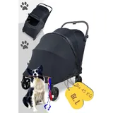 wonderfold PFL Pet Large Premium Hundebuggy - Farbe: Jet Black