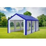 Partyzelt 3x6 Blau Weiss PE Festzelt Pavillon wasserdicht Profi-Qualität Modular