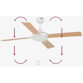 faro BARCELONA Mallorca 132 cm Deckenventilator Weiß/Braun