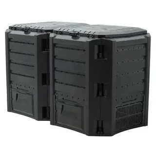 DEUBA Komposter Schwarz 800L 135x72x83cm