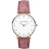 Paul Valentine Damen Armbanduhr MARINA ROSE GOLD PINK VELVET 36 MM PV36149