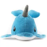 GLORIA LO MEJOR PARA TU MEJOR AMIGO Gloria 8432288111468 Stofftier für Hunde - Blaue Farbe - Größe 25 cm - Name Nuka Narval - mit Squeacker, Azul