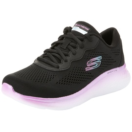 SKECHERS Damen Sneaker Skech-LITE Pro Stunning Steps, Schwarzes Netz, violetter Rand, 41 EU