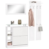 borchardt Möbel Garderoben-Set Dolly, (Set, 3-St), mit Glasablage weiß