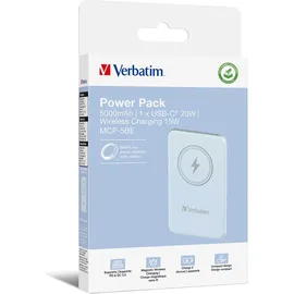 Verbatim Powerbank 5000 mAh Fast Charge, Quick Charge 3.0, Usb PD 3. - Blau