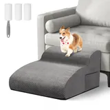 Hundetreppe für Kleinen Hunde, 2 Stufen rutschfest Haustiertreppe Katzentrepp...