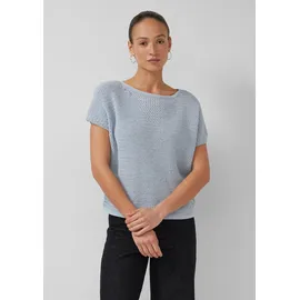 s.Oliver Shirt mit Strickmuster im Relaxed Fit Blau S