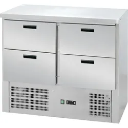 Stalgast Kühltisch mit vier Schubladen, Abmessung 900 x 700 x 880 mm (BxTxH)