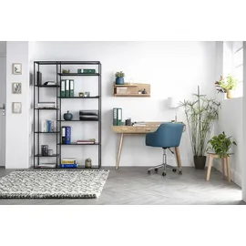 miliboo Design Bürosessel Stoff Blaugrün